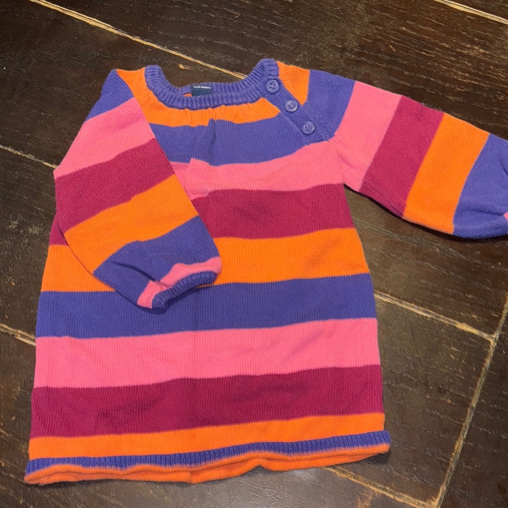 Old Navy Kids Striped Sweater - Pink, Purple, Orange
